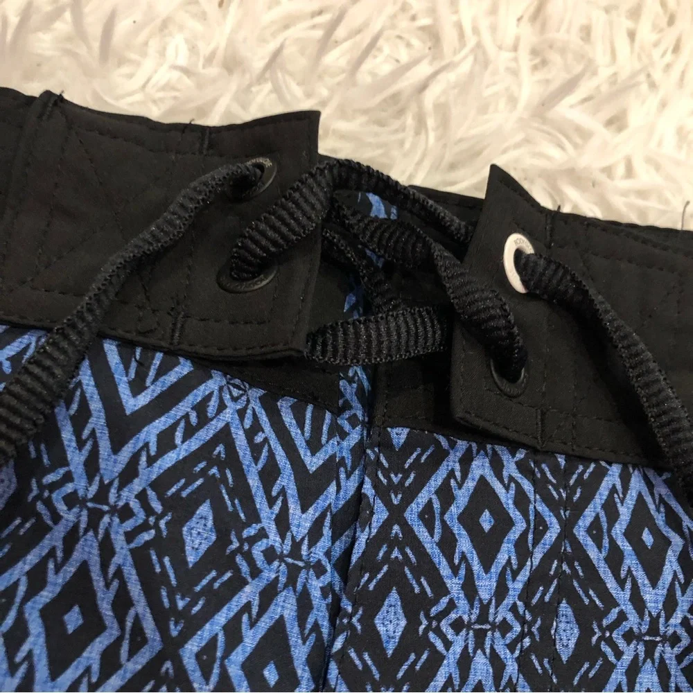 Body Glove Board Short Swimtrunks Diamond Palm Tree Blue Black 30‎